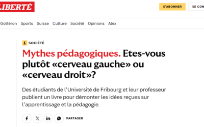 On en parle dans la presse : notre livre « Mythologie pédagogique » dans les pages société du journal La Liberté